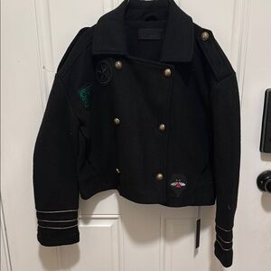 New BlankNYC womens crop military jacket size Xs